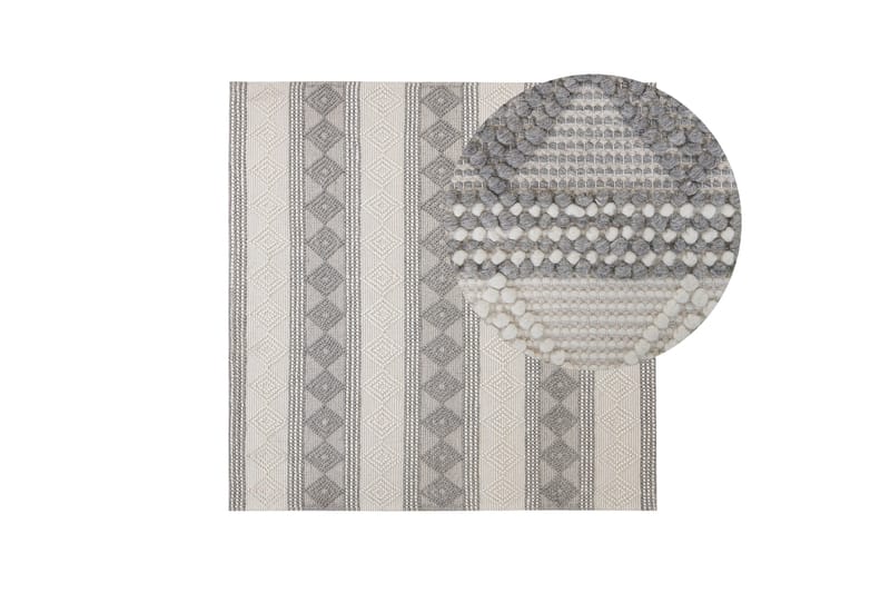 Villamatto Bozova 200x200 cm - Beige - Kodintekstiilit & matot - Matto - Moderni matto - Villamatto