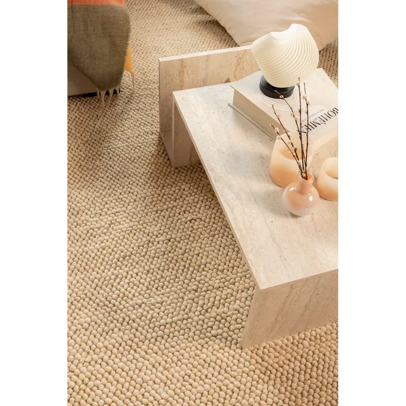 Villamatto Bubble Neliö - 200x200 cm, Luonto - Kodintekstiilit & matot - Matto - Moderni matto - Villamatto