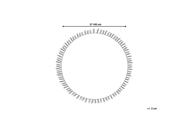 Villamatto Buldan 140 cm Pyöreä - Harmaa - Kodintekstiilit & matot - Matto - Moderni matto - Villamatto