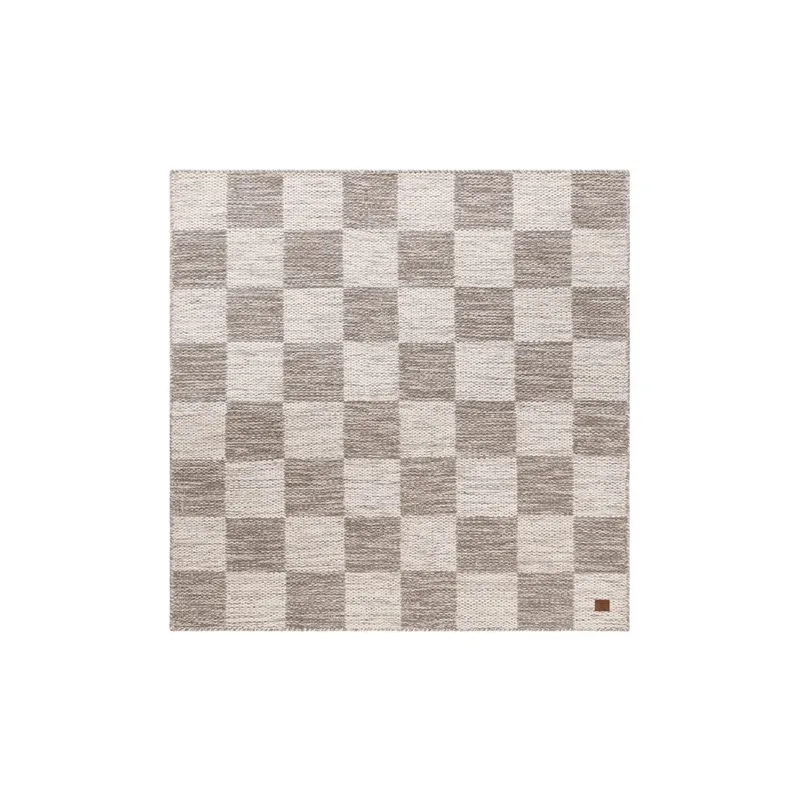 Villamatto Chessie Neliö - 200x200 cm, Harmaa - Kodintekstiilit & matot - Matto - Moderni matto - Villamatto