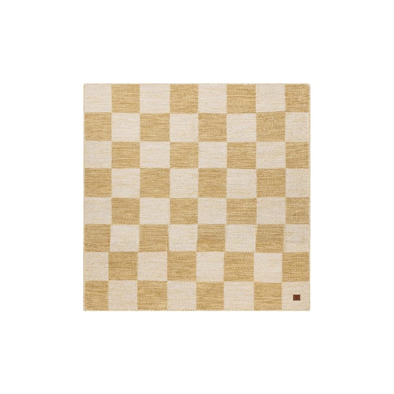 Villamatto Chessie Neliö - 200x200 cm, Okra keltainen - Kodintekstiilit & matot - Matto - Moderni matto - Villamatto