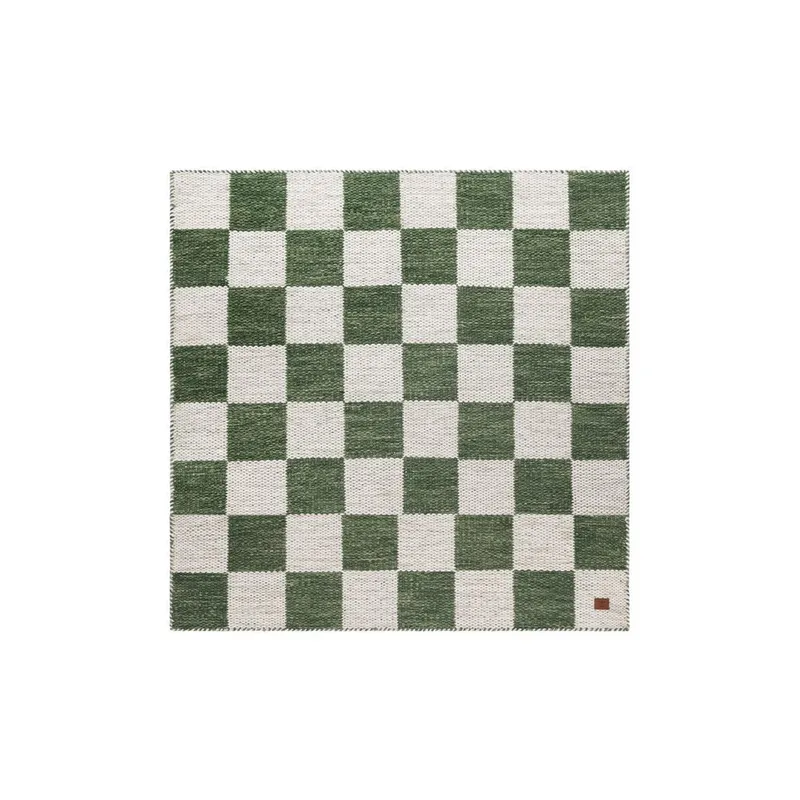 Villamatto Chessie Neliö - 200x200 cm, Smaragdinvihreä - Kodintekstiilit & matot - Matto - Moderni matto - Villamatto