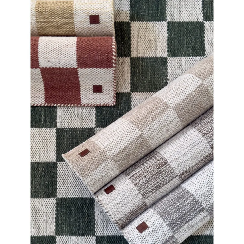 Villamatto Chessie Neliö - 250x250 cm, Harmaa - Kodintekstiilit & matot - Matto - Moderni matto - Villamatto