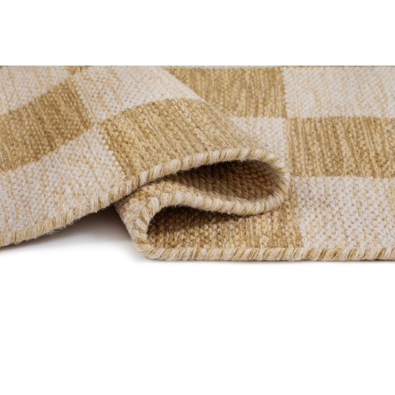 Villamatto Chessie Neliö - 250x250 cm, Okra keltainen - Kodintekstiilit & matot - Matto - Moderni matto - Villamatto