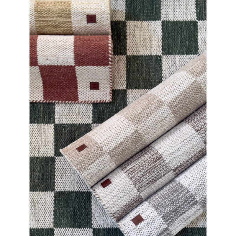 Villamatto Chessie Neliö - 250x250 cm, Terrakotta - Kodintekstiilit & matot - Matto - Moderni matto - Villamatto