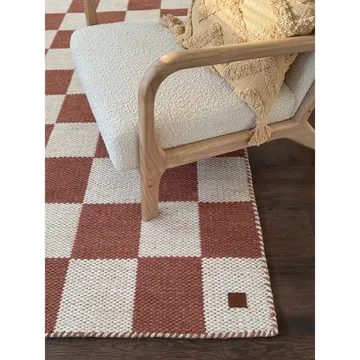 Villamatto Chessie Neliö - 300x300 cm, Terrakotta - Kodintekstiilit & matot - Matto - Moderni matto - Villamatto