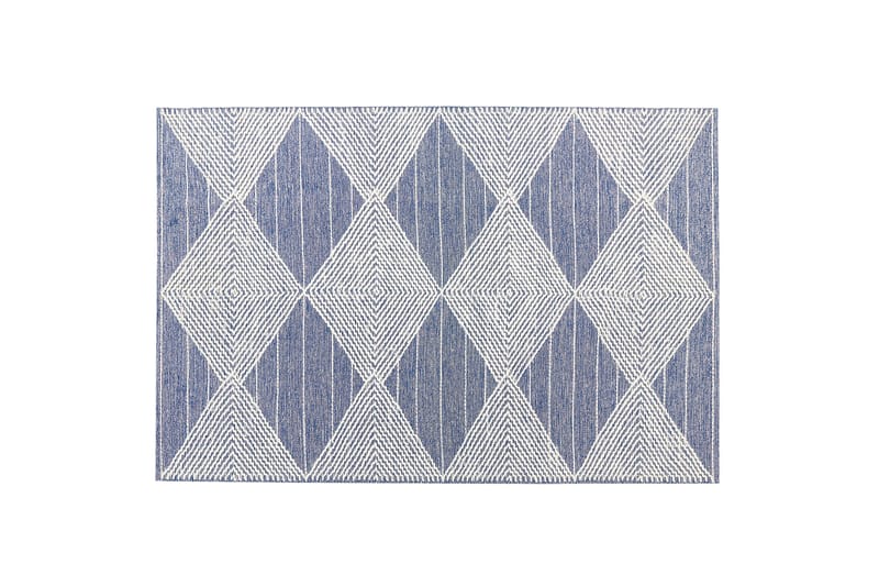 Villamatto Datca 140x200 cm - Sininen - Kodintekstiilit & matot - Matto - Moderni matto - Villamatto