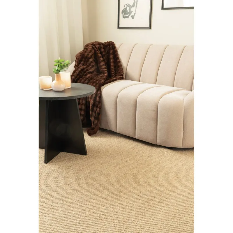 Villamatto Ekeby Neliö - 240x240 cm, Pellava - Kodintekstiilit & matot - Matto - Moderni matto - Villamatto