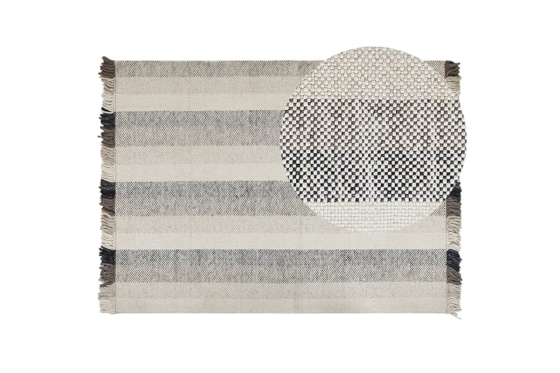 Villamatto Emirler 160x230 cm - Musta/Valkoinen - Kodintekstiilit & matot - Matto - Moderni matto - Villamatto