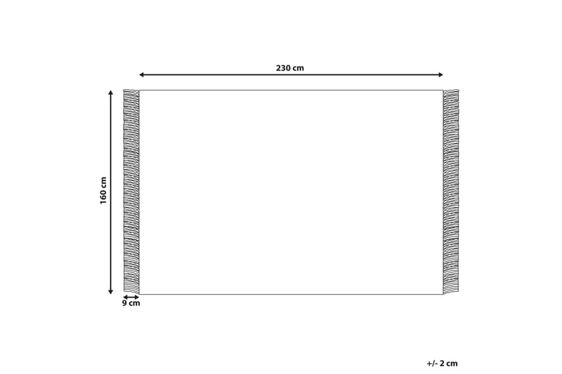 Villamatto Emirler 160x230 cm - Musta/Valkoinen - Kodintekstiilit & matot - Matto - Moderni matto - Villamatto