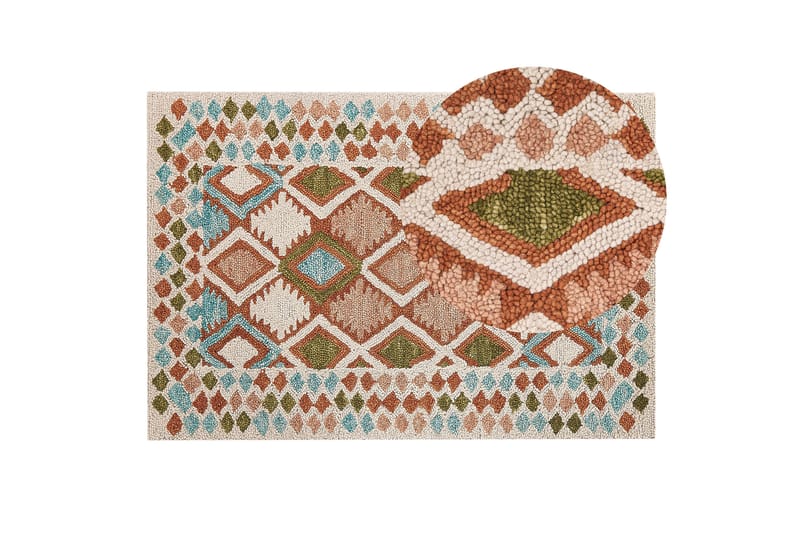 Villamatto Ermenek 140x200 cm - Beige - Kodintekstiilit & matot - Matto - Moderni matto - Villamatto