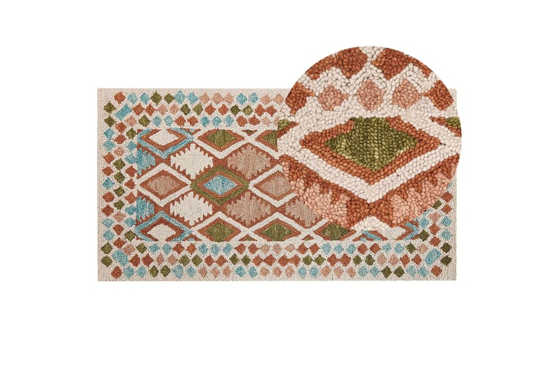 Villamatto Ermenek 80x150 cm - Beige - Kodintekstiilit & matot - Matto - Moderni matto - Villamatto