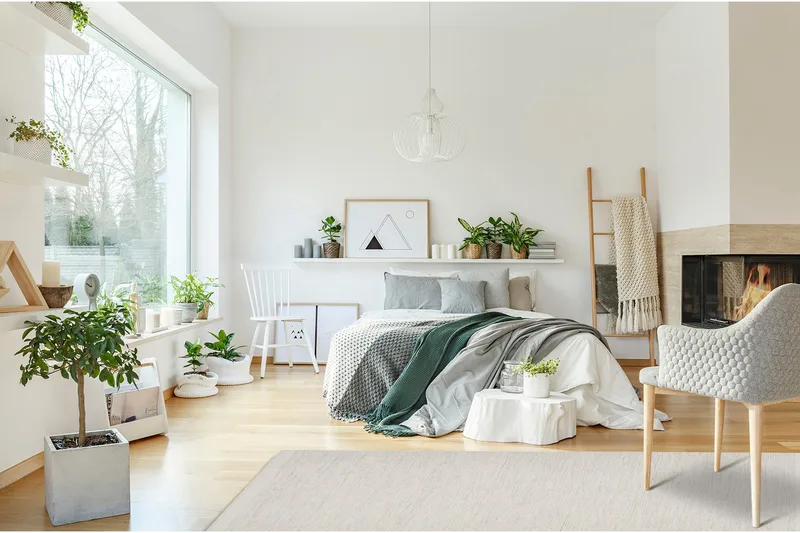 Villamatto Gango 140x200 Suorakaiteen muotoinen - Kerma - Kodintekstiilit & matot - Matto - Moderni matto - Villamatto