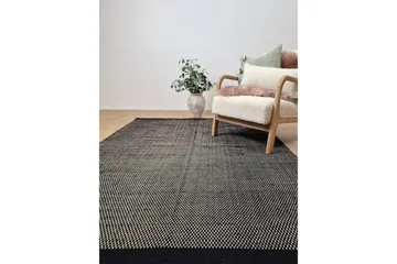Villamatto Gango 160x230 Suorakaiteen muotoinen - Musta - Kodintekstiilit & matot - Matto - Moderni matto - Villamatto