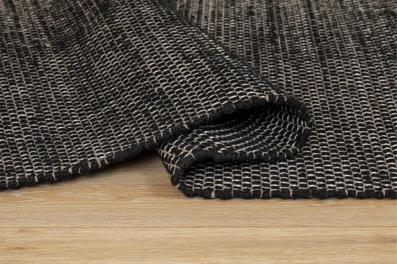 Villamatto Gango 160x230 Suorakaiteen muotoinen - Musta - Kodintekstiilit & matot - Matto - Moderni matto - Villamatto