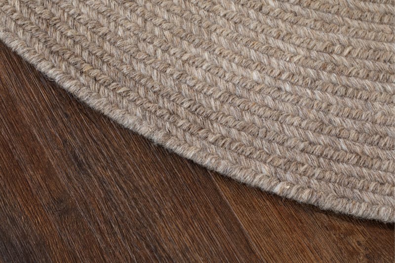 Villamatto Gendu Ø160 cm Pyöreä - Pellava - Kodintekstiilit & matot - Matto - Moderni matto - Villamatto