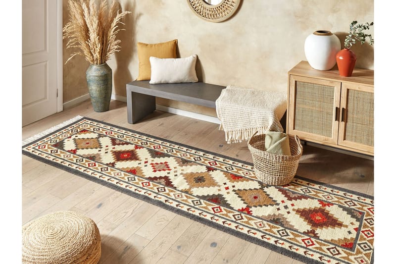 Villamatto Ghukasavan 80x300 cm - Beige - Kodintekstiilit & matot - Matto - Moderni matto - Villamatto