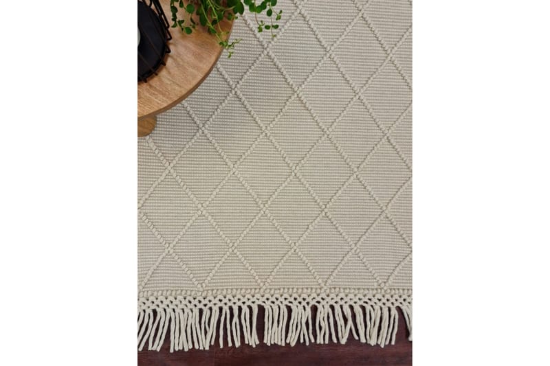 Villamatto Ginji 200x300 cm - Valkoinen - Kodintekstiilit & matot - Matto - Moderni matto - Villamatto