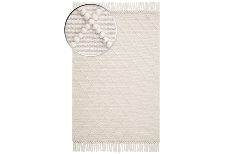 Villamatto Ginji 200x300 cm - Valkoinen - Kodintekstiilit & matot - Matto - Moderni matto - Villamatto