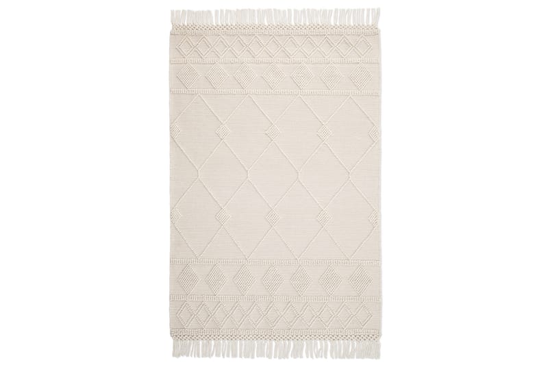Villamatto Ginji 200x300 cm - Valkoinen - Kodintekstiilit & matot - Matto - Moderni matto - Villamatto