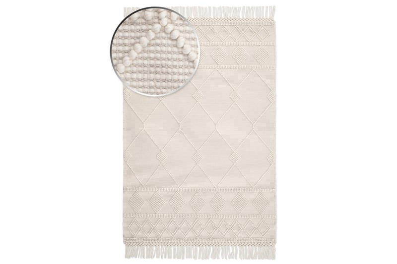 Villamatto Ginji 300x400 cm - Valkoinen - Kodintekstiilit & matot - Matto - Moderni matto - Villamatto