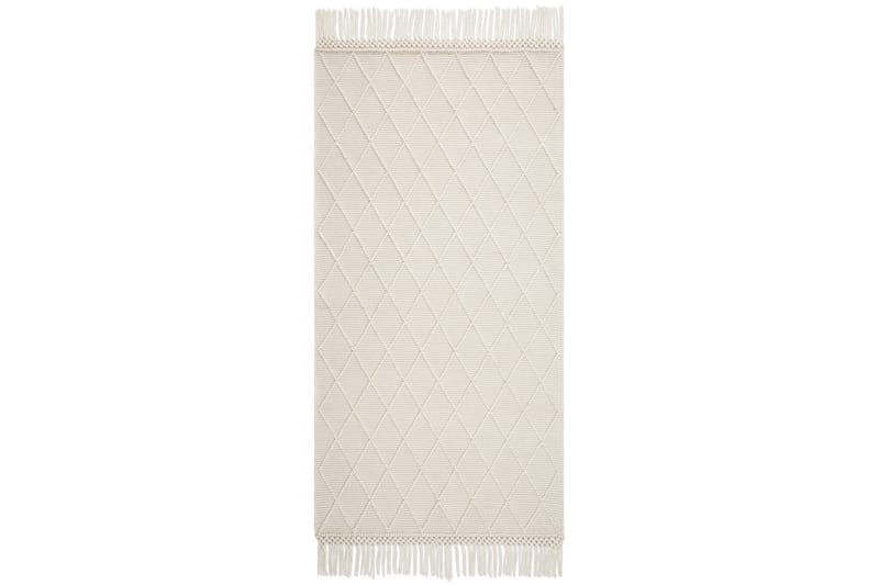 Villamatto Ginji 75x200 cm - Valkoinen - Kodintekstiilit & matot - Matto - Moderni matto - Villamatto