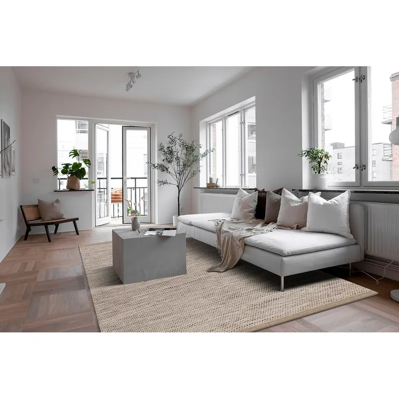 Villamatto Gotti - 140x200 cm, luonnonvärinen - Kodintekstiilit & matot - Matto - Moderni matto - Villamatto