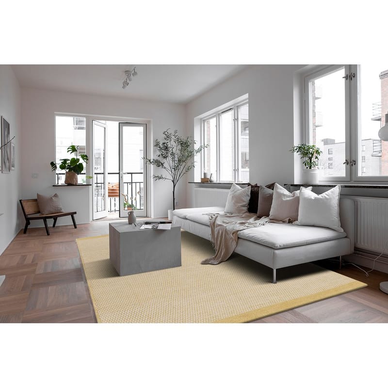 Villamatto Gotti - 200x300 cm, Keltainen - Kodintekstiilit & matot - Matto - Moderni matto - Villamatto