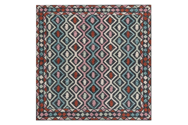 Villamatto Haymana 200x200 cm Neliömäinen - Sininen - Kodintekstiilit & matot - Matto - Moderni matto - Villamatto