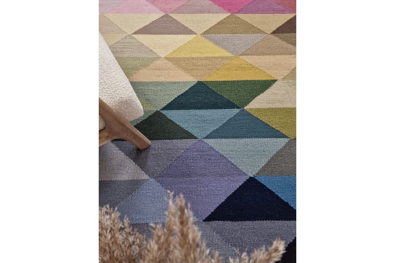 Villamatto Hiromasa 80x240 Soikea - Monivärinen - Kodintekstiilit & matot - Matto - Moderni matto - Villamatto