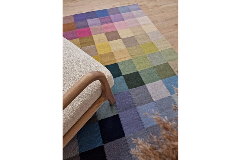 Villamatto Hiromasa 80x240 Soikea - Monivärinen - Kodintekstiilit & matot - Matto - Moderni matto - Villamatto