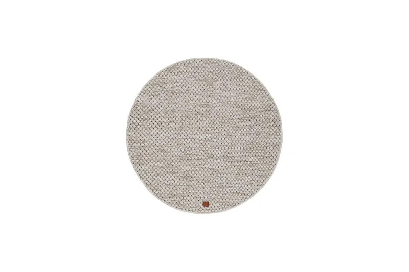 Villamatto Hury Ø200 cm Pyöreä, Kermanvärinen