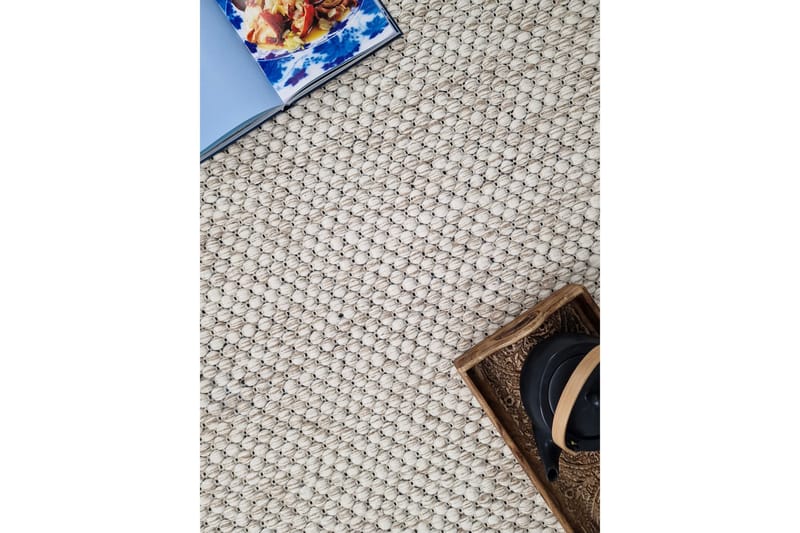 Villamatto Hury Ø300 cm Pyöreä - Kermanvärinen - Kodintekstiilit & matot - Matto - Moderni matto - Villamatto
