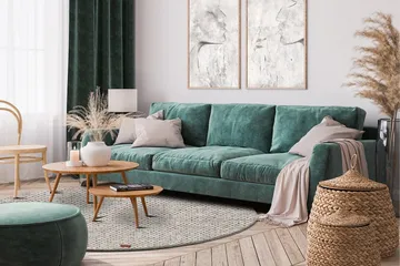 Villamatto Hury Ø300 cm Pyöreä - Kermanvärinen - Kodintekstiilit & matot - Matto - Moderni matto - Villamatto