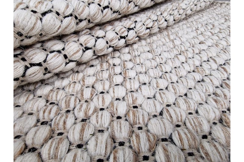 Villamatto Hury Ø300 cm Pyöreä - Kermanvärinen - Kodintekstiilit & matot - Matto - Moderni matto - Villamatto