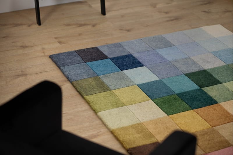 Villamatto Insignia Cube 170x240 cm Moniväri - Monivärinen - Kodintekstiilit & matot - Matto - Moderni matto - Villamatto