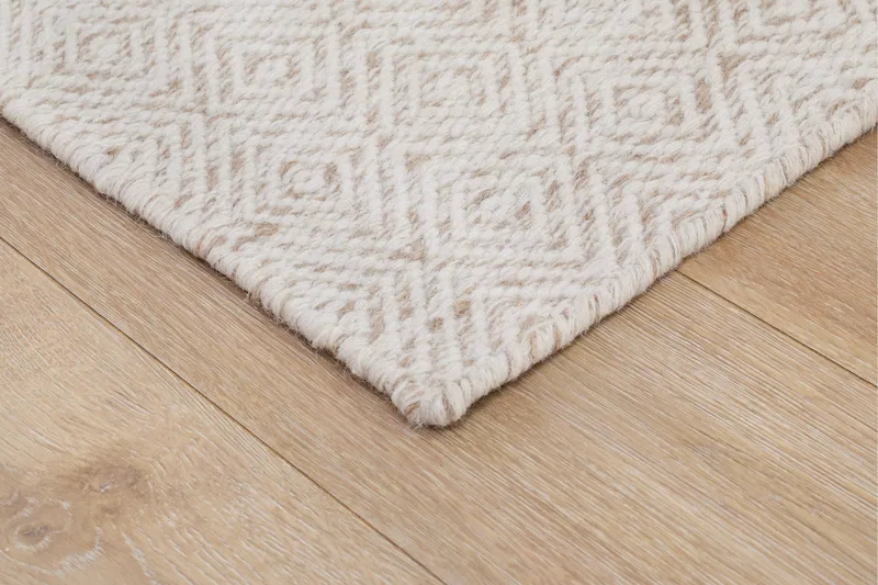 Villamatto Junna 200x300 Suorakaiteen muotoinen - Beige - Kodintekstiilit & matot - Matto - Moderni matto - Villamatto