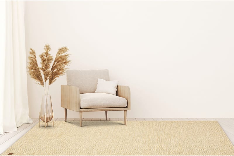 Villamatto Junna 200x300 Suorakaiteen muotoinen - Keltainen - Kodintekstiilit & matot - Matto - Moderni matto - Villamatto