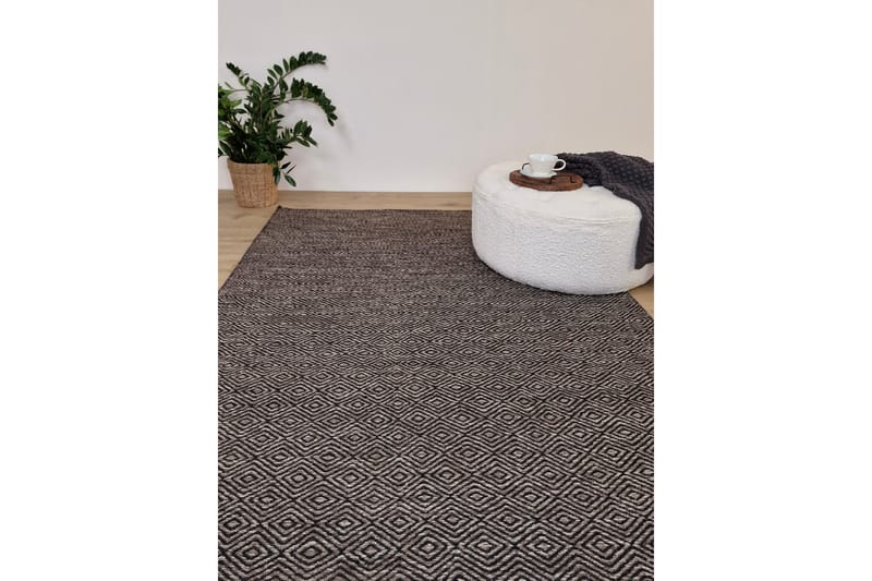 Villamatto Junna 300x400 Suorakaiteen muotoinen - Musta/Valkoinen - Kodintekstiilit & matot - Matto - Moderni matto - Villamatto