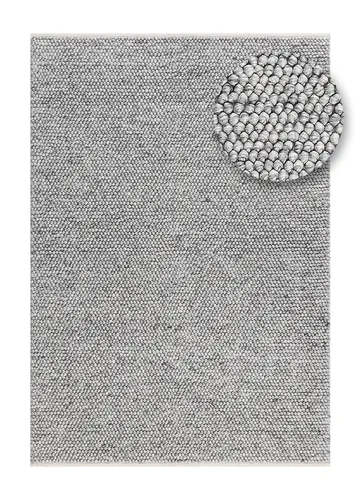 Käsinkudottu matto KM Home Bubble 140x200 cm Harmaa - Harmaa - Kodintekstiilit & matot - Matto - Moderni matto - Villamatto