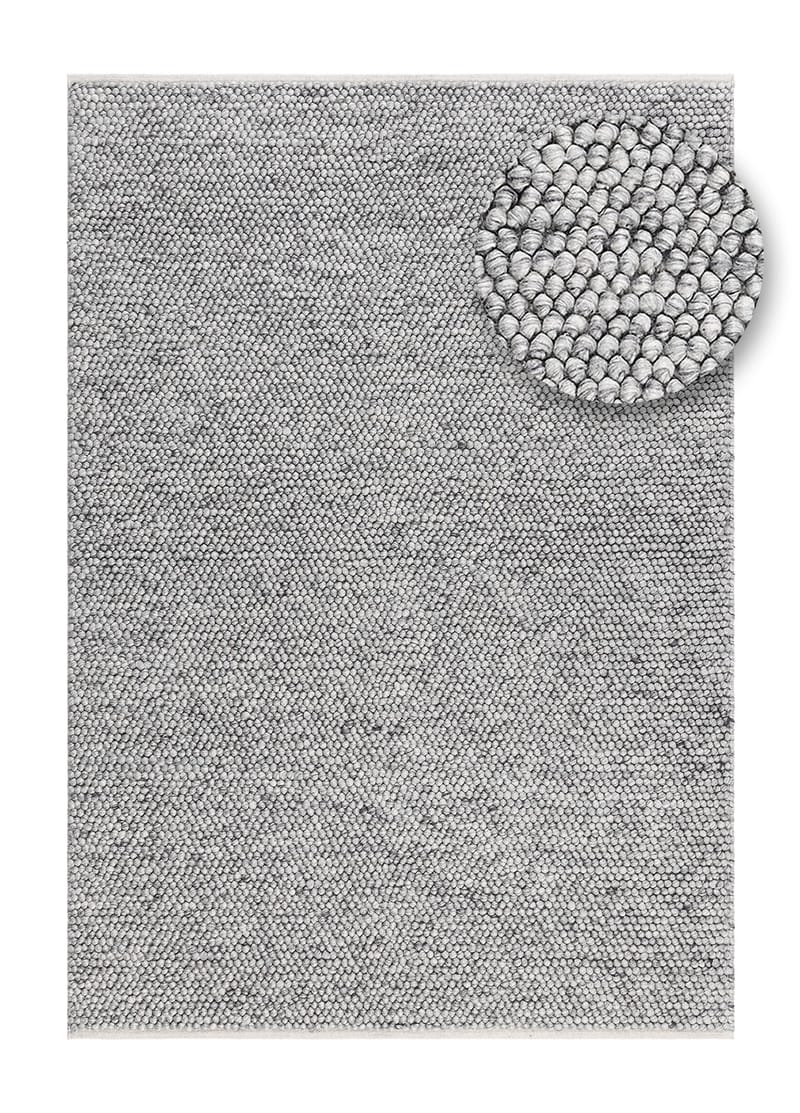 Käsinkudottu matto KM Home Bubble 140x200 cm Harmaa - Harmaa - Kodintekstiilit & matot - Matto - Moderni matto - Villamatto