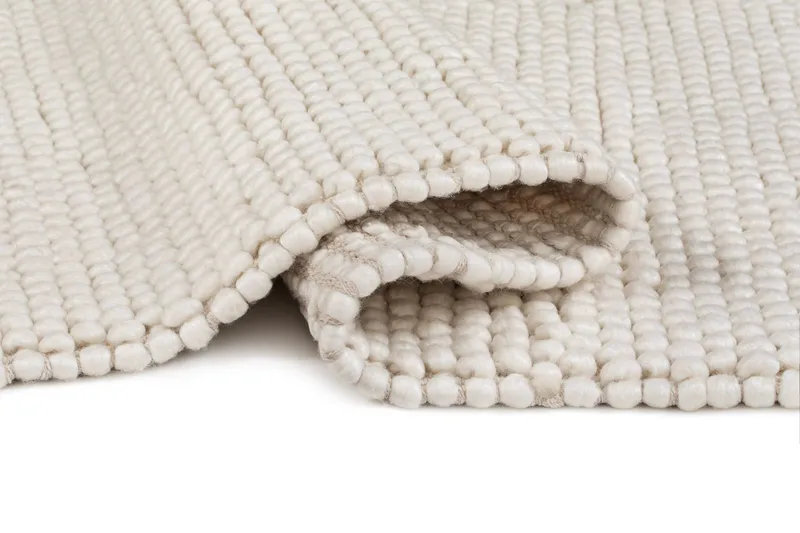 Käsinkudottu matto KM Home Bubble 75x230 cm Creme - Creme - Kodintekstiilit & matot - Matto - Moderni matto - Villamatto