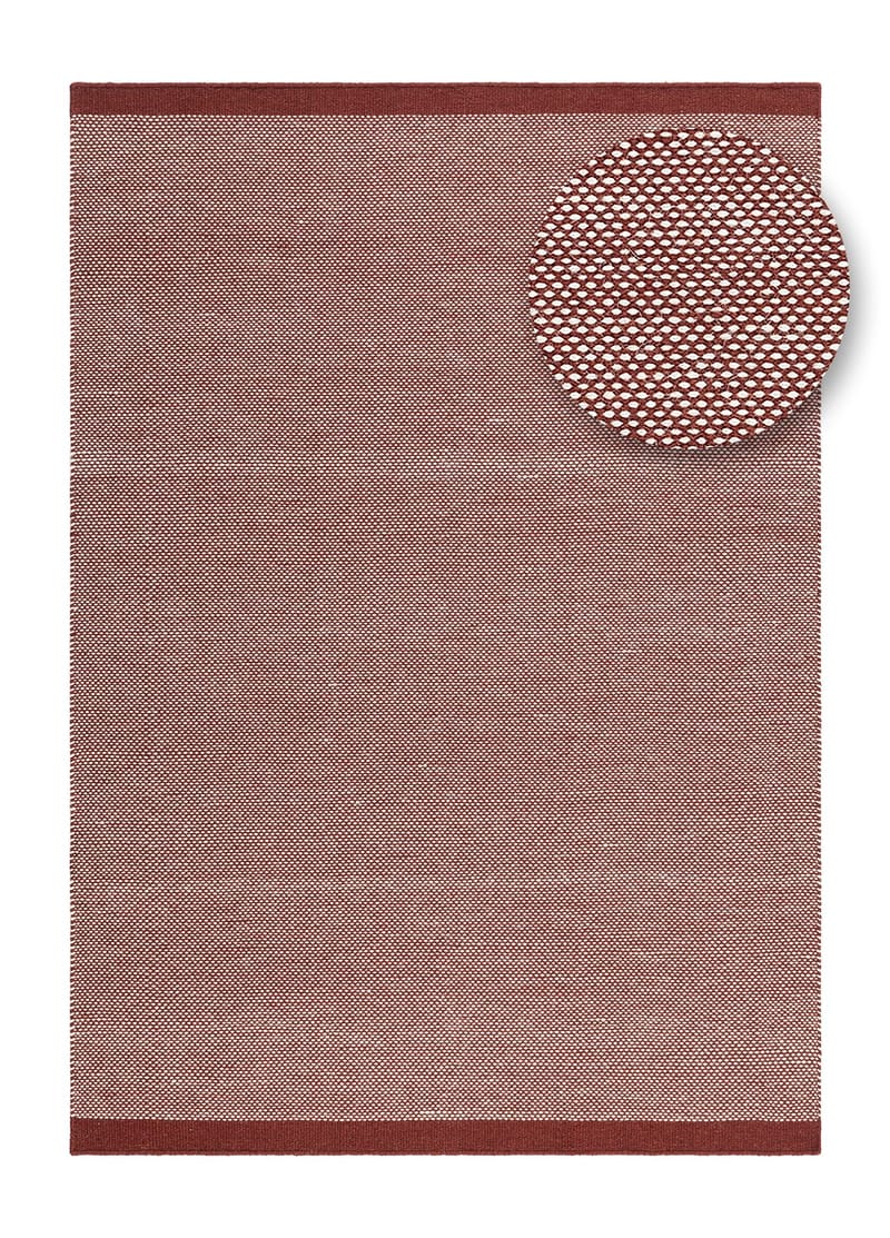 Käsinkudottu matto KM Home Sandhamn 300x400 cm marsala - marsala - Kodintekstiilit & matot - Matto - Moderni matto - Villamatto