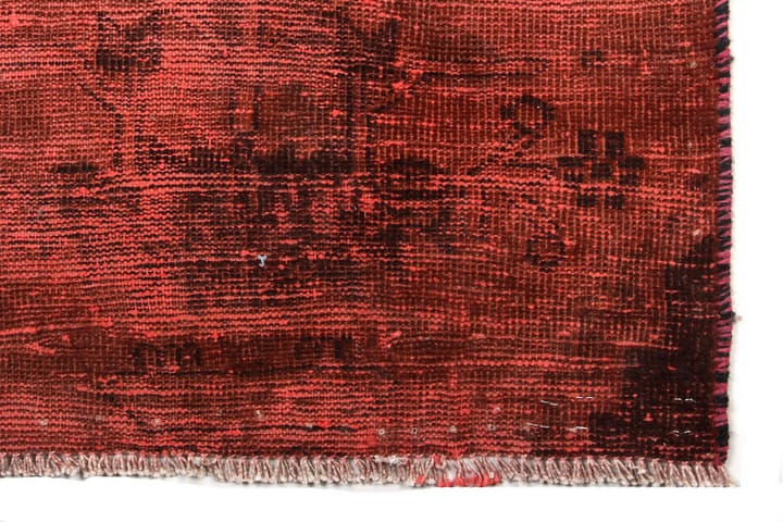Käsinsolmittu Vintage Matto Villa Punainen 65x157cm - Punainen - Käsintehdyt matot - Villamatto