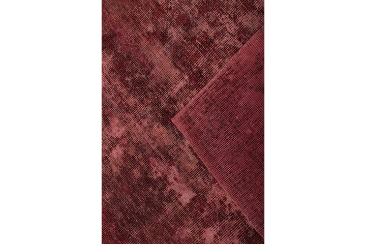 Käsinsolmittu Vintage Matto Villa Punainen 115x185cm - Punainen - Käsintehdyt matot - Villamatto