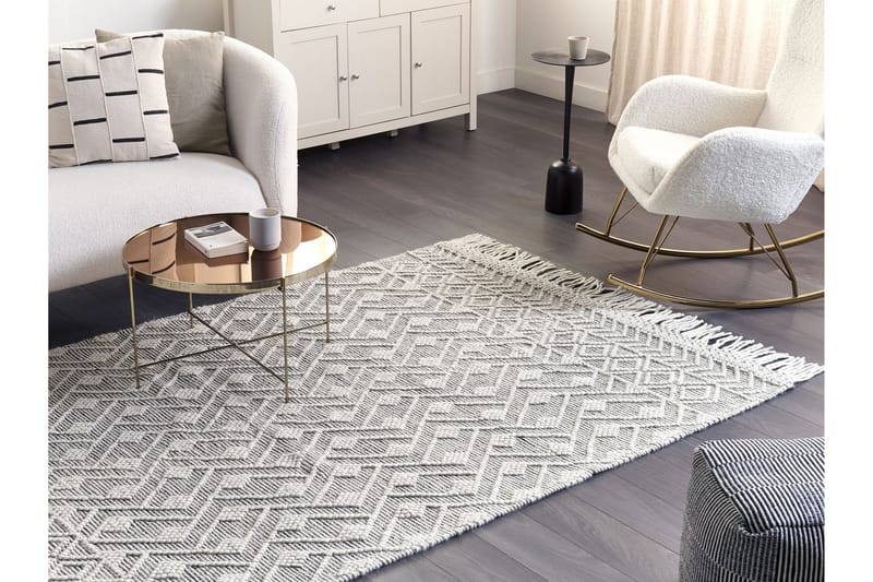 Villamatto Kavak 160x230 cm - Musta/Valkoinen - Kodintekstiilit & matot - Matto - Moderni matto - Villamatto