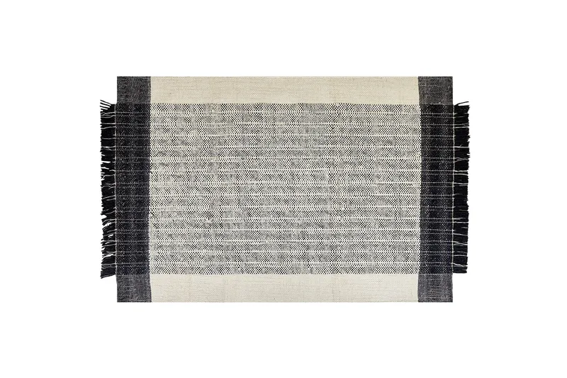 Villamatto Ketenli 140x200 cm - Musta/Valkoinen - Kodintekstiilit & matot - Matto - Moderni matto - Villamatto