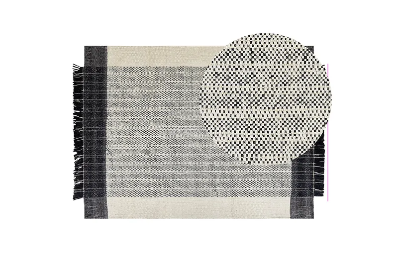 Villamatto Ketenli 140x200 cm - Musta/Valkoinen - Kodintekstiilit & matot - Matto - Moderni matto - Villamatto