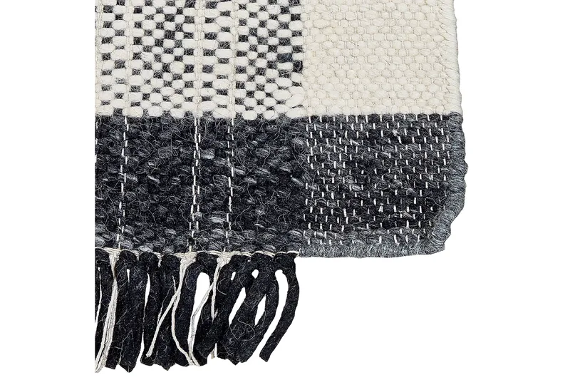 Villamatto Ketenli 140x200 cm - Musta/Valkoinen - Kodintekstiilit & matot - Matto - Moderni matto - Villamatto