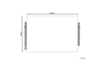 Villamatto Ketenli 140x200 cm - Musta/Valkoinen - Kodintekstiilit & matot - Matto - Moderni matto - Villamatto